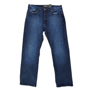 Urban Star Relaxed Straight Leg Jeans Dark Wash Stretch Denim Normcore 36x29